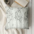 thumbnail image 3 of YINGXI  Birch Tree Decorative Throw Pillow Case, Plain Colored Branches Leaves Autumn Nature Forest Inspired Image Print, Couch Bedroom Living Room Cushion Cover,White Grey 18x18in, 3 of 5