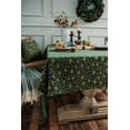 thumbnail image 2 of Dining Room Table Cloth Oblong, Table Cloth Cover Cotton Linen 6-8 Seater with Bells and Snowflake Pattern 140*180cm, 2 of 5