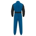 thumbnail image 4 of TiaoBug Men's Overalls Long Sleeve Front Zip Color Block Racing Driver Jumpsuit for Carnival Themed Parties Navy Blue XXL, 4 of 5
