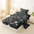 thumbnail image 2 of Erosebridal Kids Ice Hockey Twin Sheet Sets for Boys, Sports Theme Bedding, Black Gray, 1 Flat Sheet, 1 Fitted Sheet and 1 Pillowcase, 2 of 5