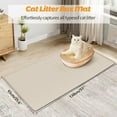thumbnail image 3 of Cat Litter Mat, Extra Large 51" x 25.6" Silicone Mat Litter Trapping Mat for Scatter Control, Soft on Kitty Paws, Easy to Clean (Beige), 3 of 13