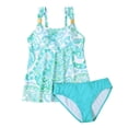 thumbnail image 4 of Haivin Women's Printed Tankini Swimsuit with Halter Neck and Wide Straps, Two-Piece Beachwear for Swimming, Vacation and Pool, 4 of 6