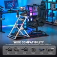 thumbnail image 4 of GTPLAYER Simulator Racing Wheel Stand for Logitech & Thrustmaster, Pedals NOT Included ,White, 4 of 7