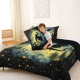 thumbnail image 4 of Erosebridal Magic Dragon Queen Comforter Set for Boys, Magical Jungle Night Bedding Comforter Set, Black Reversible, 1 Comforter and 2 Pillowcases, 4 of 6