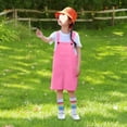 thumbnail image 2 of Wxirdiow Toddler Boy Outfits Toddler Teen Boy GirlCorduroy Suspender Shorts Bib Overalls Jumpsuit Little Kids Summer Outfits Pink Size,11-12 Years, 2 of 9