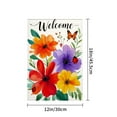 thumbnail image 4 of JOOCAR Linen Garden Flag with Watercolor Flowers, Butterfly, and Ladybugs for Spring Summer Home Outdoor Garden Yard Door Decor 12x18 inch, 4 of 5