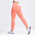 thumbnail image 5 of Karoyedx Soft Leggings for Women's High Waisted Leggings Yoga Pants Workout Running Stretchy Seamless Legging Orange Size,S, 5 of 5