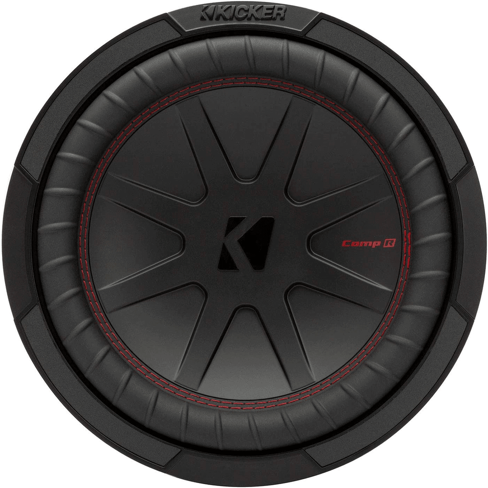 KICKER CompR 10 Inch 4 Ohm DVC 400W RMS Power Car Audio Subwoofer, Black
