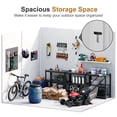 thumbnail image 5 of JULY'S SONG 8x4 FT Resin Lean to Shed, Outdoor Plastic Storage Shed with Floor & 2 Windows, Vent, Waterproof Tool Shed for Outside, Grey, 5 of 9