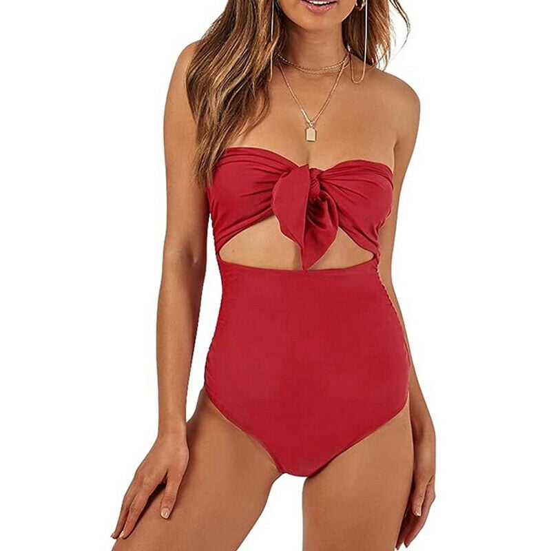 Multitrust Multitrust Women Summer Strapless Backless Onepiece