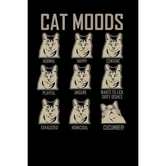 Pre-Owned Cat Moods: 120 Pages I 6x9 I Graph Paper 5x5 I Funny Humor Pet, Cat & Dog Feeling Gifts (Paperback)