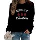 thumbnail image 5 of Pntutb Tops de mujer Suéter de cuello redondo con estampado navideño Blusa suelta Sudadera sin capucha Pntutb Pntutb-3639, 5 of 7