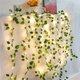 thumbnail image 3 of Guirnalda de luces artificiales con hojas verdes y flores de 2 a 10 m, guirnalda navideña alimentada por USB o batería para decoración del hogar, 3 of 5