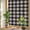 Beige Black, variant on Rainbow Window Privacy Film, Black Orange Plaid Static Cling Window Film PVC, Farmhouse Buffalo Check Gingham No Glue UV Blocking Glass Covering, Removable Stained Glass Sticker 17.7''x39.3''