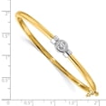 thumbnail image 2 of Primal Gold 14 Karat Two-Tone A Diamond Hinged Bangle, 2 of 3