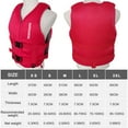 thumbnail image 2 of HUISZJ Life Jacket Neoprene, Fishing Surfing Drifting Safety Red Vest, Boating Drifting Buoyancy Safety Life Vest for Women Men (Red L), 2 of 8