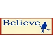 Believe Sign Stencil - Reusable Laser Cut Mylar Template for Painting Home Decor Crafts Signs Home Inspiration Holiday - The Artful Stencil