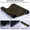 thumbnail image 6 of Gaming Mouse Pad, Golden Topographic Contour Large Desk Mat, Extended Big XL Desk Pad, Long Computer Keyboard Mousepad with 3mm Non-Slip Base and Stitched Edge for Home Office, 31.5 x 11.8 Inch, 6 of 6