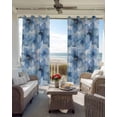 thumbnail image 4 of Blue Floral Spring Blackout Curtains 54 Inches Long for Bedroom, Watercolor Art Elegant Botanical Thermal Insulated Room Darkening Black Out Window Curtain Panels Grommet Drapes for Living Room, 4 of 8