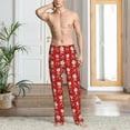 thumbnail image 6 of Lsque cute Christmas Moose Print Men's Pajama Pants, Lounge Pant - Comfortable Home Wear,Elastic Waistband, Stylish Design-Medium, 6 of 9