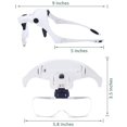 thumbnail image 4 of Magnifying Glasses With 2 Leds - Rightwell Illuminated Magnifier Forehead Magnifier For Reading, All Precision Work, Repairs,, 4 of 5