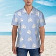 thumbnail image 4 of Daiia Cute Poodle Dog Hawaiian Shirt for Men Gentle Cotton Regular Short Sleeve Casual-Medium, 4 of 9