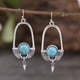 thumbnail image 1 of Granjero Gordo Pendientes colgantes de estilo retro con diseño único y nuevo para mujer, joyería étnica bohemia vintage (azul), 1 of 4