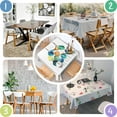 thumbnail image 4 of Square Tablecloth 60x60 Inch – Waterproof Polyester Printed Table Cover, Wrinkle Resistant & Washable for Kitchen Dining Picnic Party Decor, Single-v4-13, White, 4 of 6