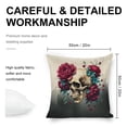 thumbnail image 2 of Skull Flowers Gothiclinen throw pillowcase decoration pillowcase gifting preferred 20x20 inch cushion cover 2 sets sofa pillowcase sofa bedroom living room car, 2 of 8