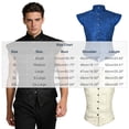 thumbnail image 3 of Men's Renaissance Tudor Vest Costume Medieval Ren Faire Jerkin Vest Vintage Brocade Jacquard Waistcoat for Halloween, 3 of 7