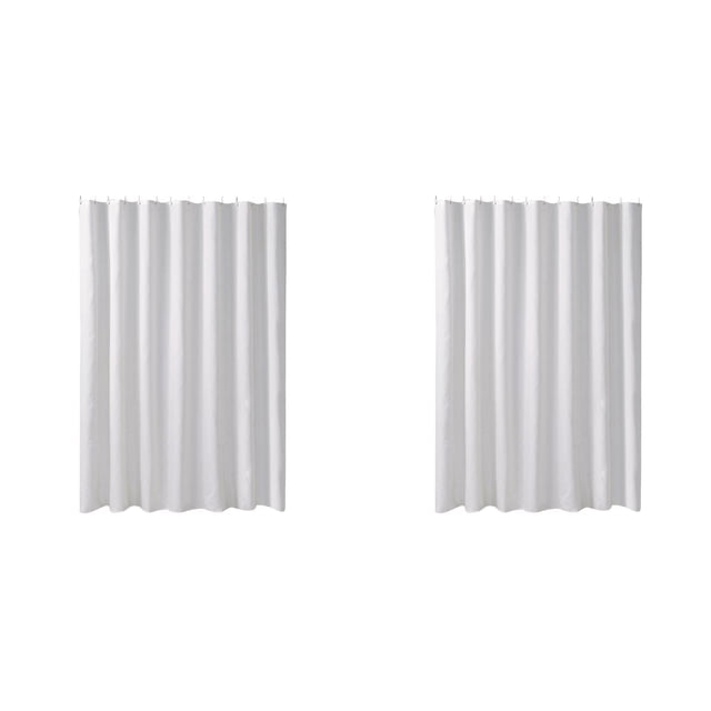 (Lot de 2) Rinsvye Rideau de Douche Blanc Doublures de Rideau de Douche Rideau Uni Épais Articles de Salle de Bain Hôtel Couleur Unie Douche Courte Rideaux de Douche Rideau.
