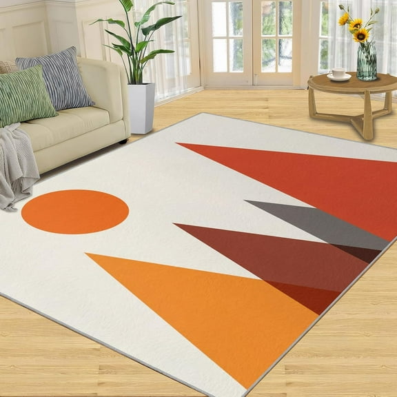 Modern Minimalist Black Rug 2x3ft Area Rugs Honeycomb Geometric Rugs Non Slip Low Pile Indoor Washable Carpet for Living Room Farmhouse Bedroom Apartment Home Decor Floor Mats