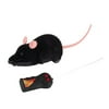 Remote Control Simulation Plush Mouse Mice Kids Toys Gift for Cat Dog White Ear (Black)