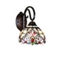 thumbnail image 4 of CHLOE Lighting GRENVILLE Victorian Tiffany-Style Blackish Bronze 1 Light Wall Sconce 8" Wide, 4 of 4