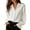 White, variant on Eyelet Lace Panel Button Down Blouses Point Collar Flare Long Sleeve Casual Shirts Womens Dressy Casual Summer Tops Solid Color Office Going Out Trendy Daily Wear