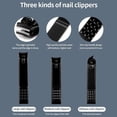 thumbnail image 3 of Kit de cortaúñas de 26 piezas para uso profesional en salones de manicura en acero al carbono negro, 3 of 5