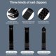 thumbnail image 3 of Kit de cortaúñas de 26 piezas para uso profesional en salones de manicura en acero al carbono negro, 3 of 5
