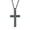 Black, variant on Soumake Fashion Men Simple Smooth Cross Pendant Chain Necklace Jewelry Birthday Gift Fashion