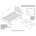 thumbnail image 4 of Leo & Lacey Lit Plateforme Simple en Bois Richmond avec Tiroirs de Rangement, Noyer, 4 of 4