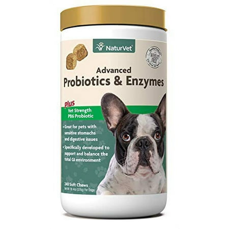 UPC: 0797801037372 | NaturVet – Advanced Probiotics & Enzymes – Plus Vet Strength PB6 Probiotic – Supports and Balances Pets with Sensitive Stomachs & Digestive Issues – for Dogs & Cats 240 ct