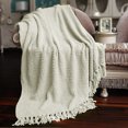thumbnail image 4 of HOME SOFT THINGS COBIJA TEJIDA REVERSIBLE MANTA LIGERA SÚPER SUAVE Y ACOGEDORA - AVENA - 127X152.4CM, 4 of 7