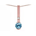 thumbnail image 3 of Star K � Round 6mm Genuine Blue Topaz Bar Pendant Necklace, 3 of 9