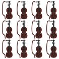 thumbnail image 1 of 12 juegos de mini violines, modelo de violín navideño, instrumento de escritorio, adorno, 1 of 2