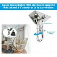 thumbnail image 4 of Support de Balançoire en Acier Inoxydable, Rotation Robuste à 360° pour Montage au Plafond, Utilisation Flexible en Intérieur Extérieur, Crochets de Balançoire de Qualité Commerciale Antirouille, 4 of 5