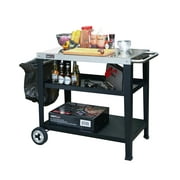Royal Gourmet PC3404S Movable 3-Shelf Grill Table with Removable Trash Bag Holder