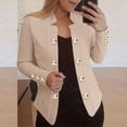 thumbnail image 2 of Wiyuqeen Women's Open Front Office Work Business Casual Lightweight Summer Crop Suit Blazer Long Sleeve Solid Blazer Coats, 2 of 10