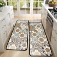 thumbnail image 4 of Kitchen Rugs Sets Of 2,Brown Ethnic Floral and Mandala Pattern Anti Fatigue Kitchen Mat Rugs Non Slip Washable,Decorative Kitchen Floor Mats for Kitchen,Sink,Laundry,17"x47"+17"x47", 4 of 5