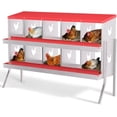 thumbnail image 1 of Qinaqin Rojo 10 cm de Alturaole Chicken Nesting Caja con Soporte Legs Perch Metálico Roll Away Eggs Laying Cajas y Versatile Anchoall Mount para Chickens, 1 of 7