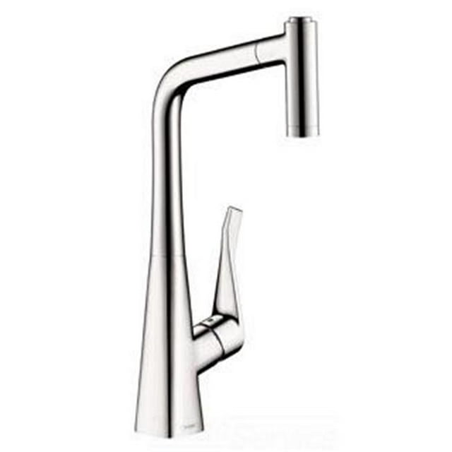 Hansgrohe 04508800 Metris HighArc Prep Kitchen Faucet, Steel Optik