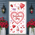 thumbnail image 5 of Heart-shaped Balloons Ladies Celebration Banner Red Gift Boxes Women's Party Display Lipstick Decor Pink Theme Girls' Gathering Backdrop for Women's Party Ladies' Gathering Girls' Night, 5 of 9